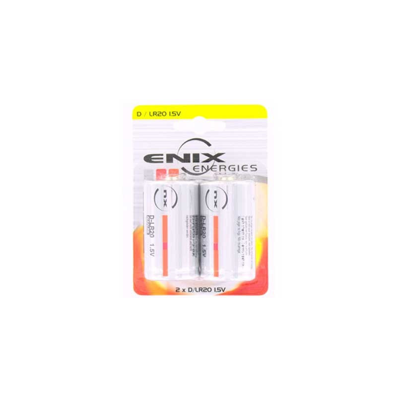 ENIX ENERGIES Blister 2 piles Alcaline LR20 NX 1,5V 19,76Ah