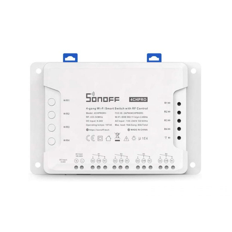 SONOFF - Interruptor inteligente WIFI y 433 MHz - 4 canales