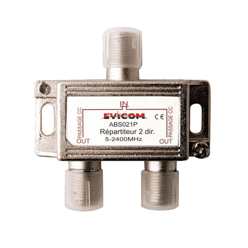 EVICOM Répartiteur passif 2 sorties, 5 - 2,4 GHz