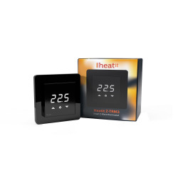 HEATIT CONTROLS - Z-Wave+ Thermostat für elektrische Fußbodenheizung 16A Z-TRM3, schwarz