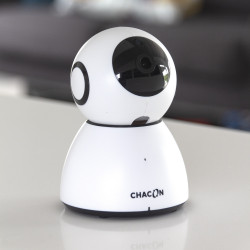 CHACON - Indoor Rotating Wi-Fi IP Camera  - 1080P-  Compatible Google Home & Amazon Echo