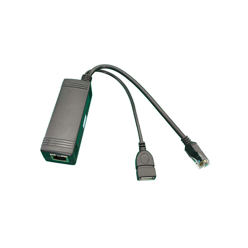 DOMADOO - Active PoE splitter adapter to 5V DC 2.1A with USB connector for JEEDOM or EEDOMUS
