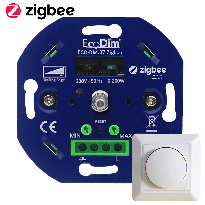 ECODIM - Interrupteur variateur rotatif Zigbee 3.0 200W ECO-DIM.07 Pro