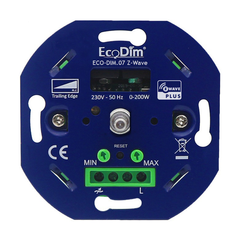ECODIM - Interrupteur variateur rotatif Z-Wave+ 200W ECO-DIM.07 Pro
