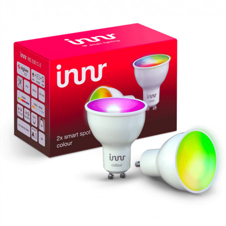 INNR - 2x Connected bulb type GU10 ZigBee 3.0 RGBW + White adjustable