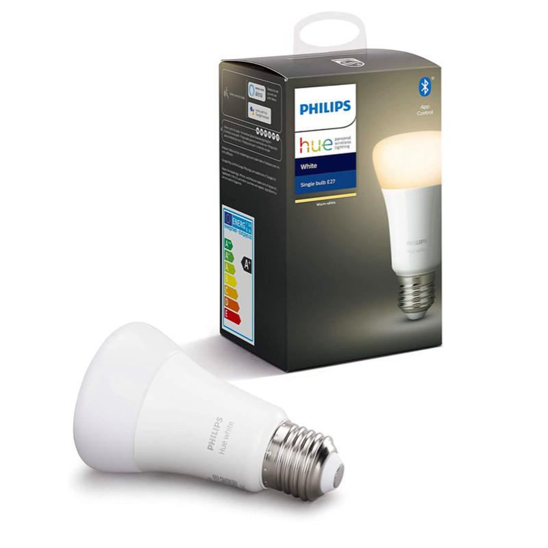 Philips Hue Ampoule LED Connectée White E27 Compatible Bluetooth,  Fonctionne avec Alexa : : Luminaires et Éclairage