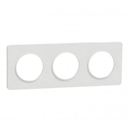 SCHNEIDER ELECTRIC - Triple finition plate Odace Styl (White)