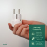 FRIENT - Prise intelligente mini avec mesure de consommation Zigbee HA - Version FR