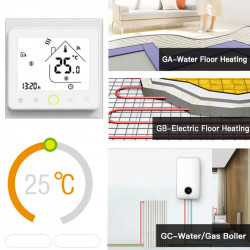 MOES - Thermostat intelligent Zigbee Blanc pour chaudière EAU/GAZ 5A