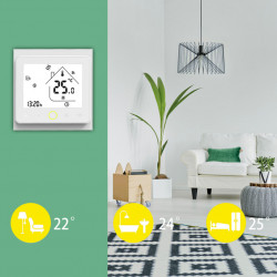 MOES - White Zigbee smart thermostat for 3A WATER/GAS boiler