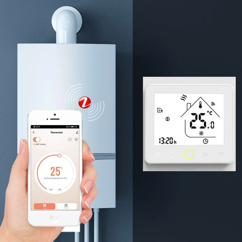 ME167 Thermostat de radiateur intelligent sans fil 2,4 G, contrôleur de  température intelligent programmable, contrôle du programme d'application