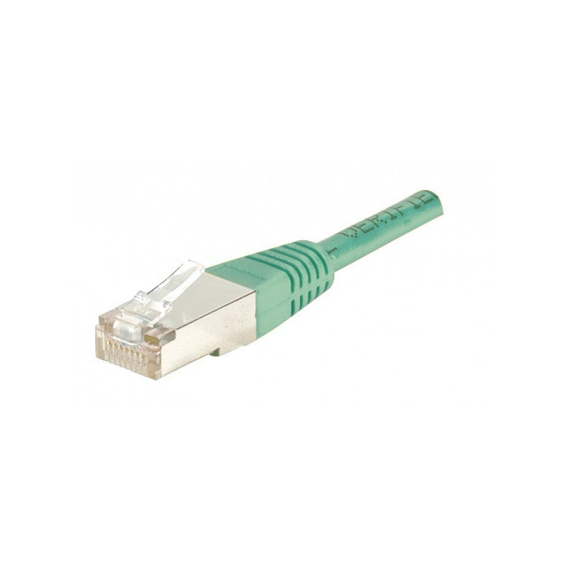 Câble réseau vert FTP surmoulé de 0,5 m CAT5E