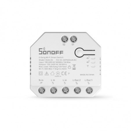 SONOFF - Commutateur intelligent WIFI 2 canaux + mesure consommation