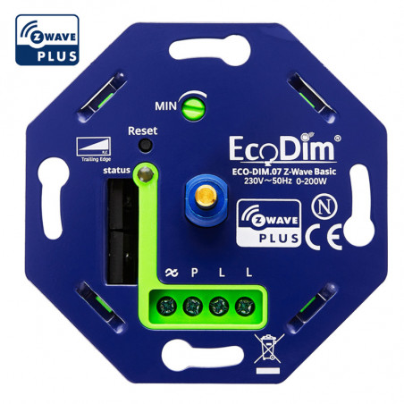 ECODIM - Interrupteur variateur rotatif Z-Wave+ 200W ECO-DIM.07 Basic