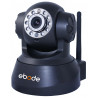 EBODE Caméra IP WiFi Pan/Tilt vision de nuit, angle 90° Noire
