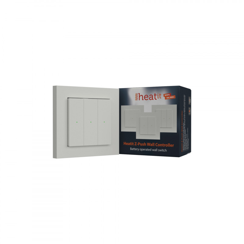 HEATIT CONTROLS - Z-Wave+ 700 Z-Push Wall Controller white RAL9010