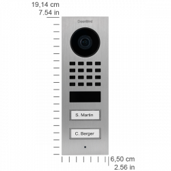 DOORBIRD - Portier vidéo connecté avec 2 boutons d'appel (montage en surface) D1102V