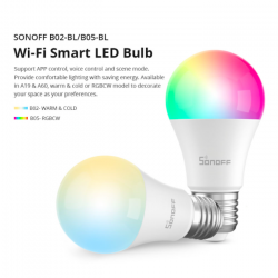 SONOFF - WIFI RGBCW smart bulb E27 format