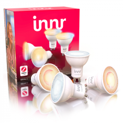 INNR - Ampoule connectée type GU10 - ZigBee 3.0 - Pack de 4 ampoules - Blanc réglable - 2200K à 5000K