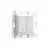SHELLY - Interrupteur mural double pour micromodule Shelly Wall Switch 2 (blanc)