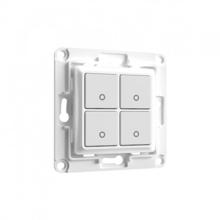 SHELLY - Interrupteur mural quadruple pour micromodule Shelly Wall Switch 4 (blanc)