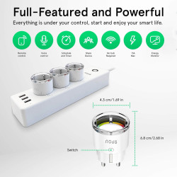 NOUS - TUYA WIFI Smart Plug + 15A Consumption Metering