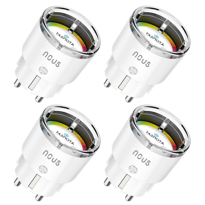 NOUS - 4x WIFI Smart Plug + 16A Consumption Metering with TASMOTA firmware