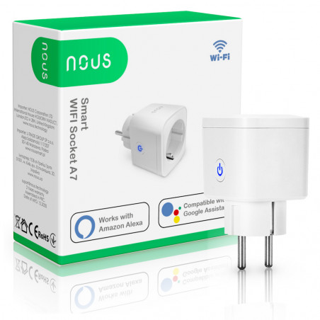 NOUS - TUYA WIFI smart socket + 16A consumption meter