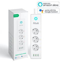 NOUS - 15A WIFI smart power strip with consumption measurement + 3 controllable USB ports (TUYA)