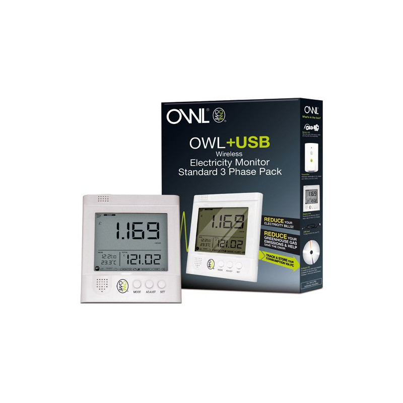 OWL Pack compteur d'énergie OWL+USB CM160 triphasé (pinces larges)