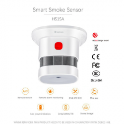 Heiman HS1SA-E - Detector de humo Zigbee (certificado EN14604)