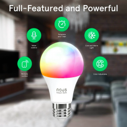 NOUS - TUYA WIFI RGB Smart Bulb (E27 Size)