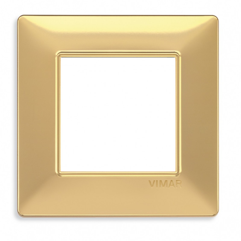 VIMAR Plaque de finition PLANA, 2 modules, technopolymère OR MAT