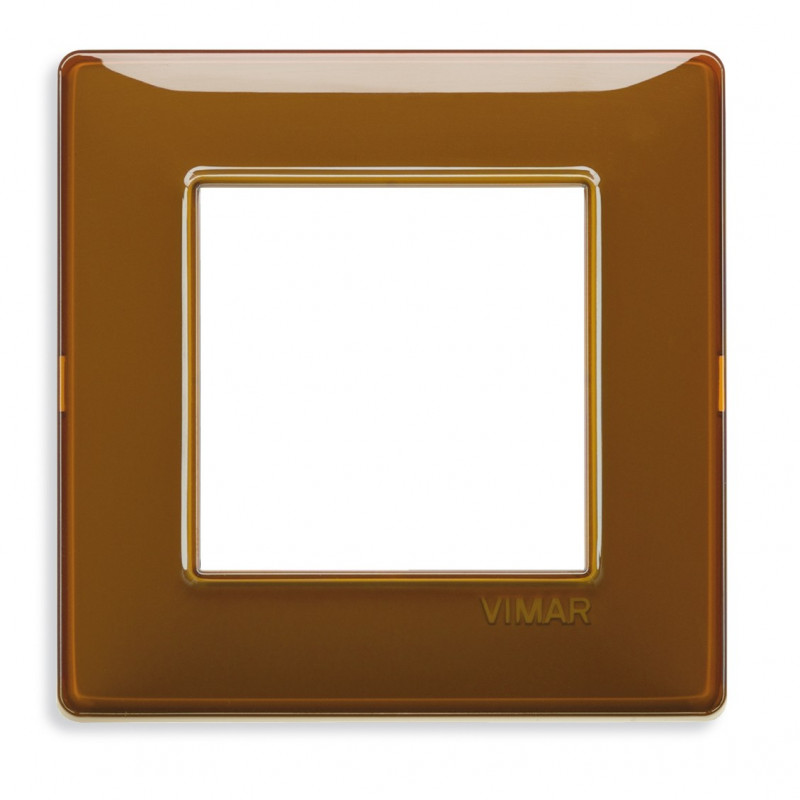 VIMAR Plaque de finition PLANA, 2 modules, Reflex TABAC