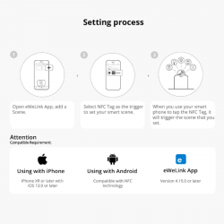 SONOFF - TAG NFC (déclencheur de scénarios) compatible Android et iOS