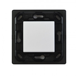 VIMAR Interrupteur sans fil EnOcean blanc 1 touche Sans Plaque - Support Noir