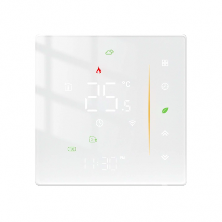 MOES - Thermostat intelligent WIFI TUYA Blanc pour plancher chauffant hydraulique 3A