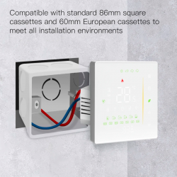 MOES - Thermostat intelligent WIFI TUYA Blanc pour plancher chauffant électrique 16A