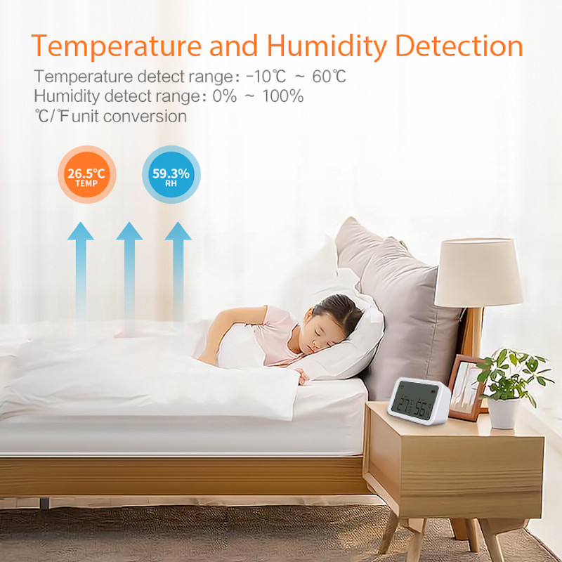 HomeKit – capteur de température et d'humidité Tuya ZigBee, avec écran  intelligent, Transmission - AliExpress