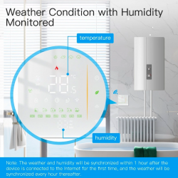 MOES - Thermostat intelligent WIFI Blanc pour chaudière EAU/GAZ 3A