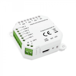 Zigbee 3.0 IO module - 4 dry contact inputs + 2 NO/NC outputs (ON/OFF or pulse) - FRIENT