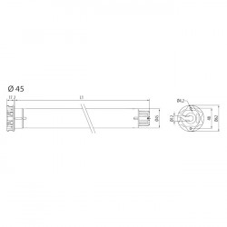 CHERUBINI - Double radio tubular motor for roller shutter (CRC RX and Z-Wave) Open ZRX 15 Nm
