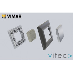 VIMAR Interrupteur sans fil EnOcean blanc 1 touche Sans Plaque - Support Transparent