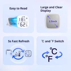 SONOFF - Capteur de température et d'humidité Zigbee 3.0 avec écran