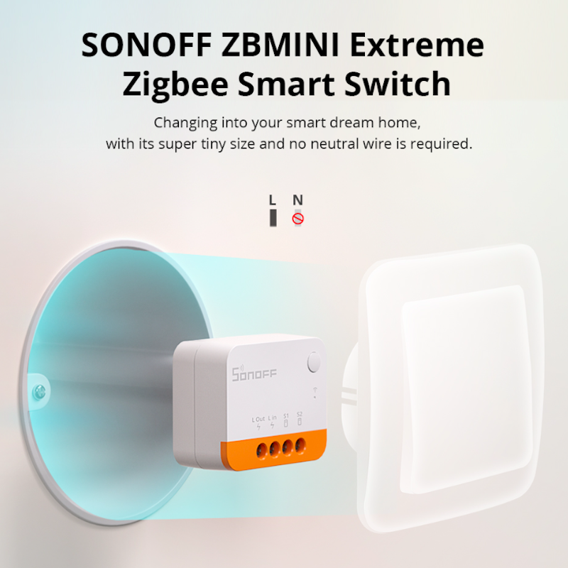 Sonoff ZBminiL2 - Module ZigBee actionneur pour interrupteur sans neutre  compatible eWelink,  Alexa, Google Home 