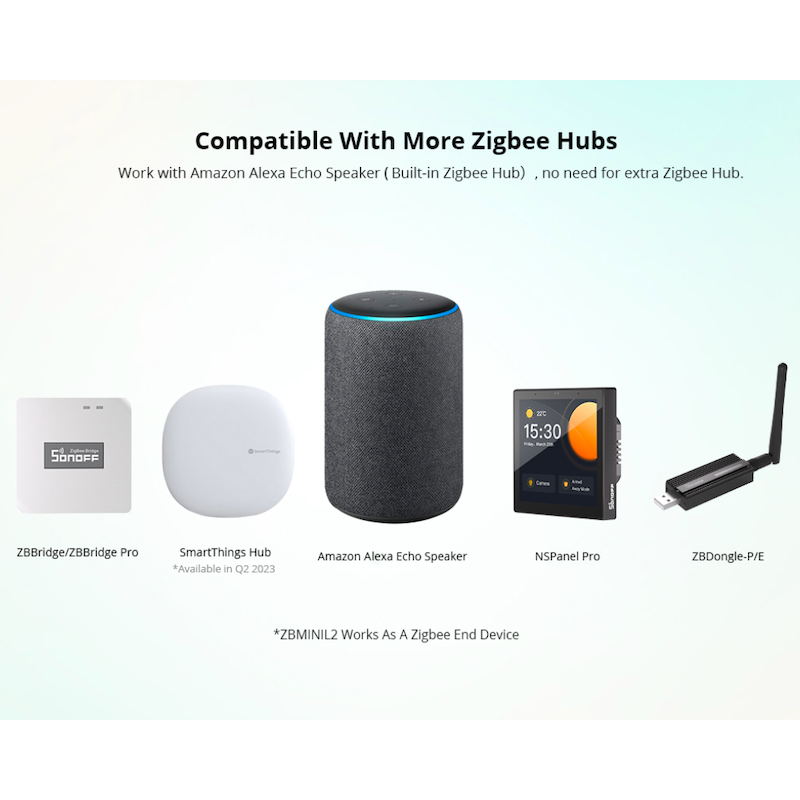 ZBMINI-L Interrupteur intelligent ZigBee, Interrupteur Smart Zigbee 3.0,  Pas besoin de neutre, Compatible avec Alexa,Google Home, ZBBridge, Zigbee  Dongle Plus, SmartThings Hub : : Bricolage
