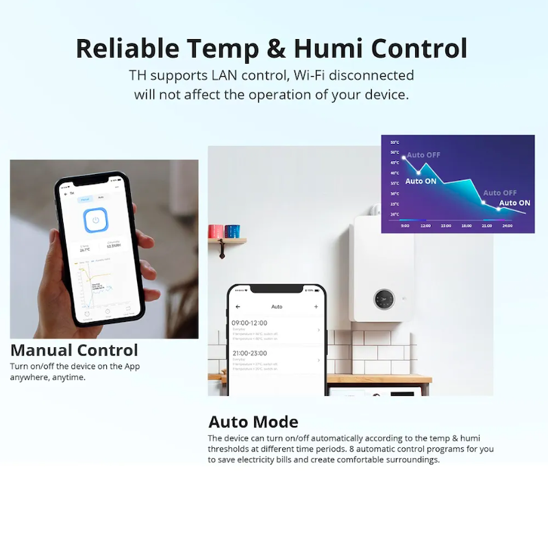 Acheter WiFi intelligent température capteur d'humidité compteur