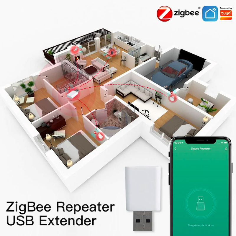 Répéteur de signal USB Tuya ZigBee jusqu'à 30 mètres - Expert4house