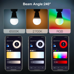 RGB+WW Zigbee connected bulb (+ music synchronization option) - MOES