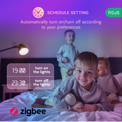 4x Zigbee 3.0 connected bulbs compatible Tuya & Zigbee2Mqtt - NOUS